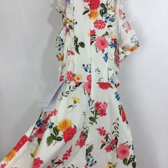 Gal Meets Glam Womens Beverly Ruffle Racerback Floral Sleeveless Jumpsuit 12 NWT - Picture 4 of 16